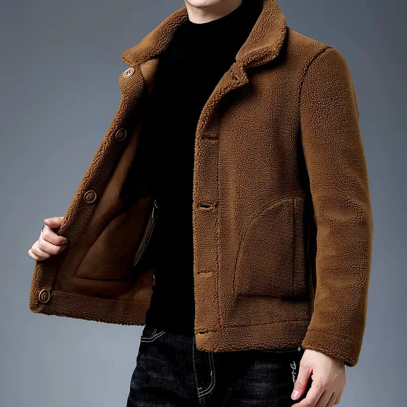 Men's Vegan Fur Jacket-Fashinly