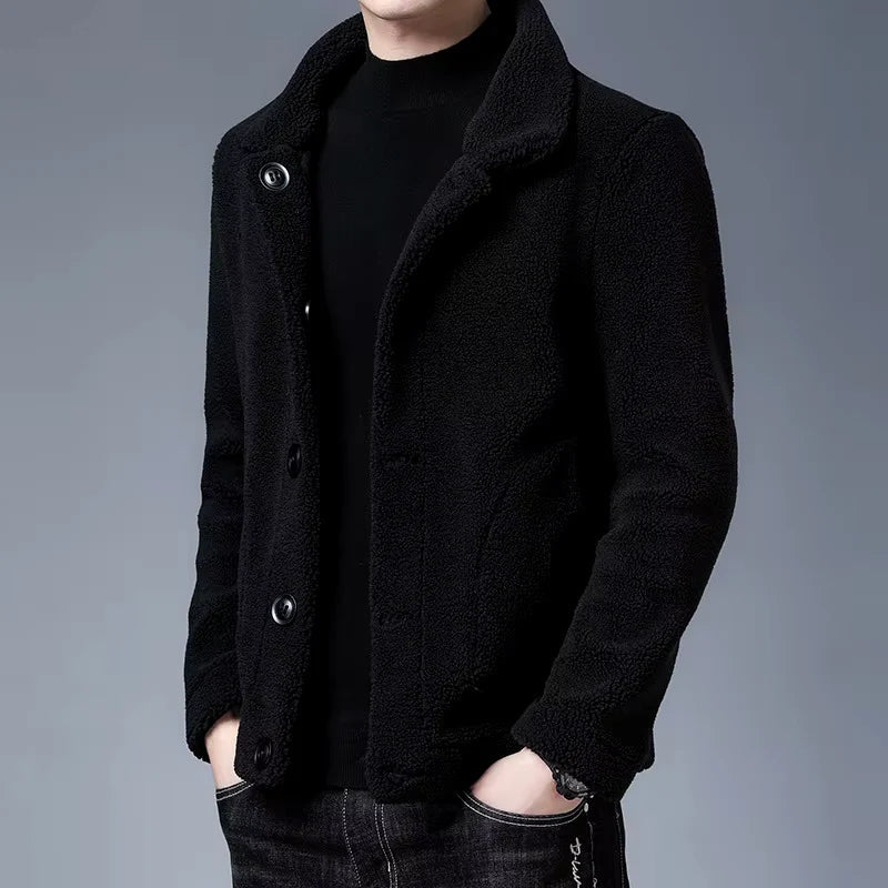 Men's Vegan Fur Jacket-Fashinly