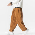 Men's Wide-Leg Corduroy Pants-Fashinly