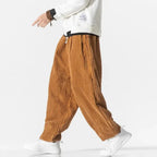 Men's Wide-Leg Corduroy Pants-Fashinly