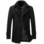Men's Quilted Cashmere Overcoat - Camden Style-Fashinly