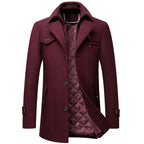 Men's Quilted Cashmere Overcoat - Camden Style-Fashinly