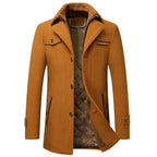 Men's Quilted Cashmere Overcoat - Camden Style-Fashinly