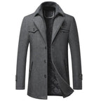 Men's Quilted Cashmere Overcoat - Camden Style-Fashinly