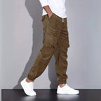 Men's Ultra-Soft Corduroy Cargo Pants-Fashinly