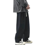 Men's Oversized Pleated Cotton Pants-Fashinly