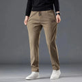 Men's Slim Fit Corduroy Drawstring Pants-Fashinly