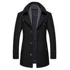 Men's Tailored Long Wool Coat-Fashinly