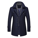 Men's Tailored Long Wool Coat-Fashinly