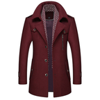 Men's Tailored Long Wool Coat-Fashinly