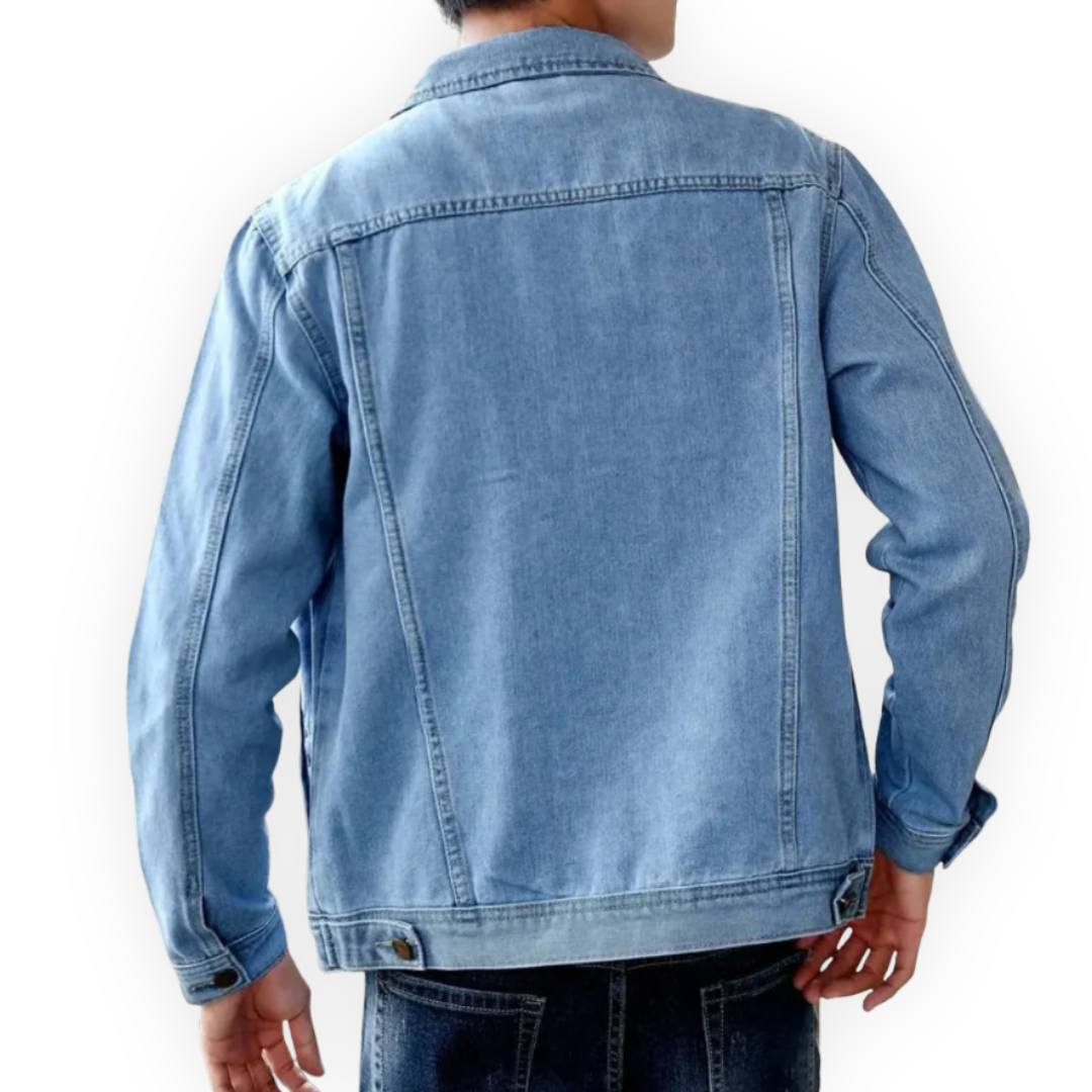 Men's Classic Denim Jacket - LS Style-Fashinly
