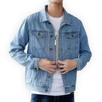 Men's Classic Denim Jacket - LS Style-Fashinly