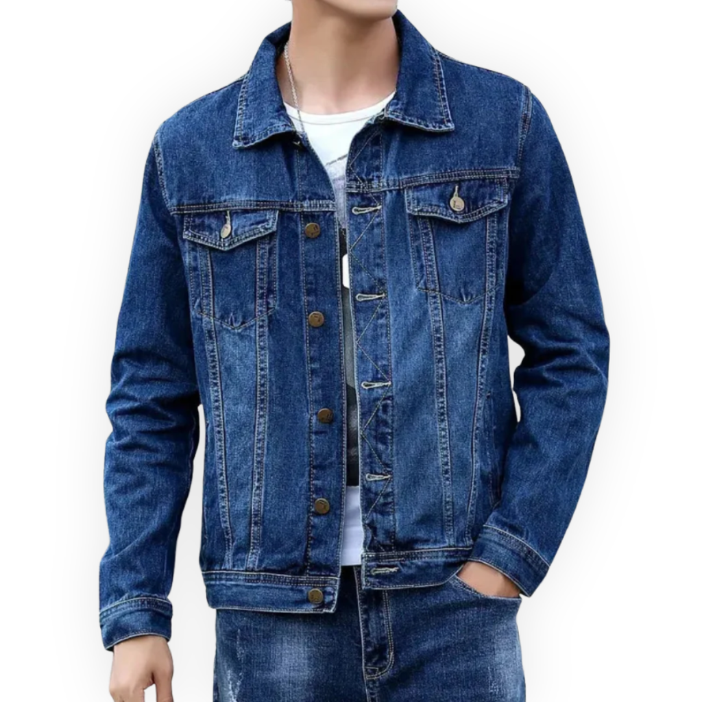 Men's Classic Denim Jacket - LS Style-Fashinly