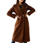 Women's Tailored Lapel Overcoat-Fashinly