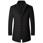 Men's Tailored Wool Overcoat-Fashinly