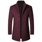 Men's Tailored Wool Overcoat-Fashinly