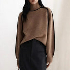 Women's Contour-Trim Turtleneck Sweater-Fashinly