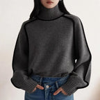 Women's Contour-Trim Turtleneck Sweater-Fashinly
