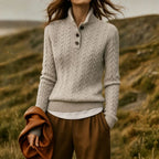 Women's Cable-Knit Sweater - Cozy and Stylish-Fashinly