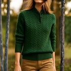 Women's Cable-Knit Sweater - Cozy and Stylish-Fashinly