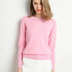 Women's Cashmere Crew Neck Sweater-Fashinly