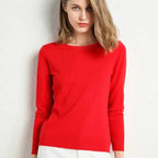 Women's Cashmere Crew Neck Sweater-Fashinly
