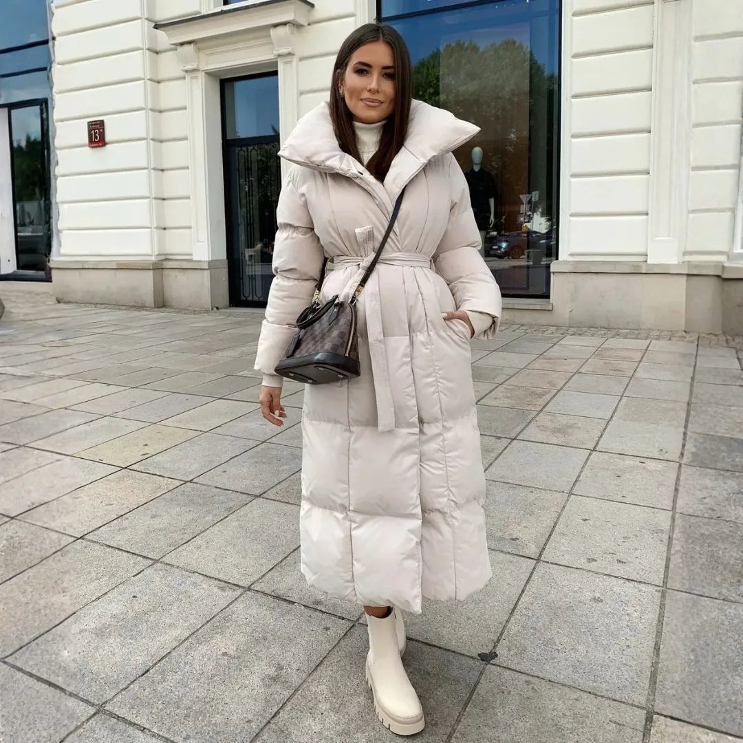 Women's Long Winter Puffer Coat-Fashinly