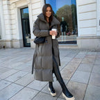 Women's Long Winter Puffer Coat-Fashinly