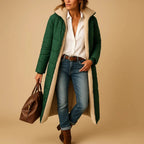 Women's Longline Quilted Puffer Coat-Fashinly