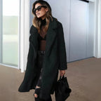 Women's Cozy Plush Teddy Long Coat-Fashinly