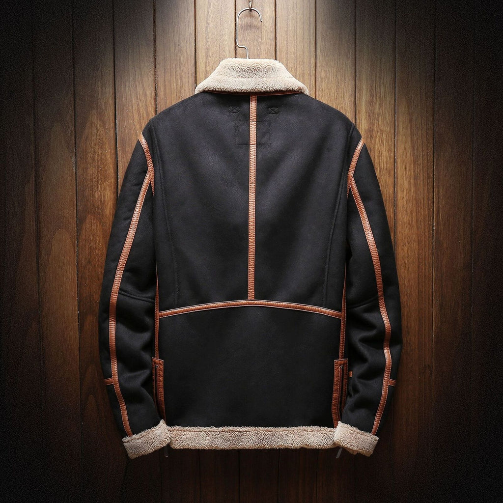 Men's Vintage Suede Jacket-Fashinly